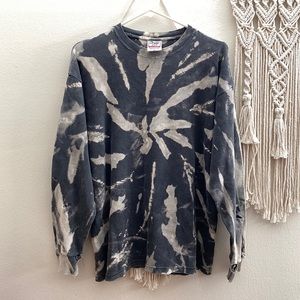 Vintage Bleach Dyed Thermal Long Sleeve Top